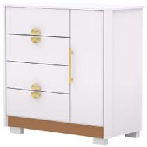 Cômoda Sapateira Para Quarto 1 Porta 4 Gavetas Paraty V01 Branco Camarim Flex - Lyam Decor Cômoda Sapateira Para Quarto 1 Porta 4 Gavetas Paraty V01 Branco Camarim Flex - Lyam Decor