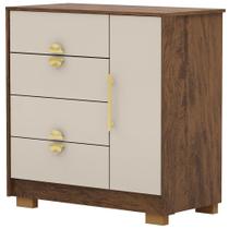 Cômoda Sapateira Para Quarto 1 Porta 4 Gavetas Paraty V01 Imbuia Fendi - Lyam Decor Cômoda Sapateira Para Quarto 1 Porta 4 Gavetas Paraty V01 Imbuia Fendi - Lyam Decor