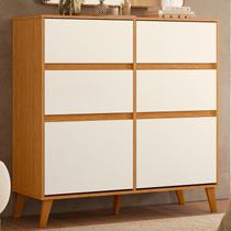 Cômoda Sapateira para Quarto 120cm x 120cm Dora Bege/Cinamomo/Off White Cômoda Sapateira para Quarto 120cm x 120cm Dora Bege/Cinamomo/Off White