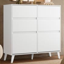 Cômoda Sapateira para Quarto 120cm x 120cm Dora Branco Cômoda Sapateira para Quarto 120cm x 120cm Dora Branco