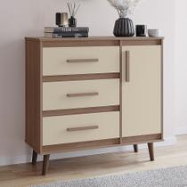 Cômoda Sapateira Para Quarto Cami 01 Porta 03 Gavetas Savana Off White - Desk Design