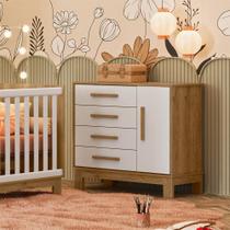 Cômoda Sapateira Q Encanto 1 Porta e 4 Gavetas Slim Mdp/Mdf Qmovi