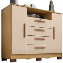 Cômoda Sapateira Rack para Quarto 2 Portas 4 Gavetas Madri