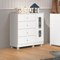 Comoda sapateira reller katatau 4 gav branco brilho Comoda sapateira reller katatau 4 gav branco brilho