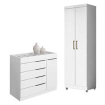 Cômoda Sapateira Sevilha 2004147 E Armário Multiuso 2000191 Branco Tx Com Pés Cinza - Aramóveis Cômoda Sapateira Sevilha 2004147 E Armário Multiuso 2000191 Branco Tx Com Pés Cinza - Aramóveis