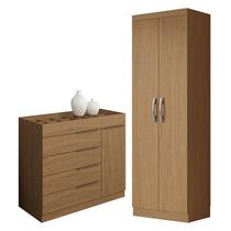 Cômoda Sapateira Sevilha 2004147 e Armário Multiuso New 2000192 Atacama - Aramóveis