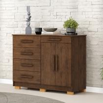 Cômoda Sapateira Sirius 2 Portas 5 Gavetas Marrom - Vila Rica Cômoda Sapateira Sirius 2 Portas 5 Gavetas Marrom - Vila Rica