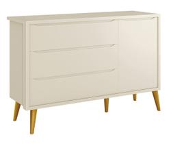 Cômoda Sapateira Théo New Areia Fosco com Madeira - MoveisAqui