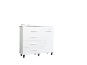 Cômoda Sapateira TR 5 Gavetas + 1 Porta Cor Branco Cômoda Sapateira TR 5 Gavetas + 1 Porta Cor Branco