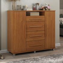 Cômoda Sapateira Versátil 2 Portas 4 Gavetas