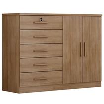 Cômoda Seul 2 Portas 5 Gavetas Cumaru 25 - Novo Horizonte