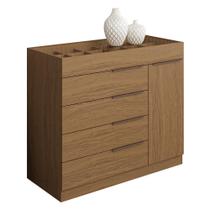 Cômoda Sevilha 1 Porta e 5 Gavetas com Porta Joias - Aramóveis Cômoda Sevilha 1 Porta e 5 Gavetas com Porta Joias - Aramóveis