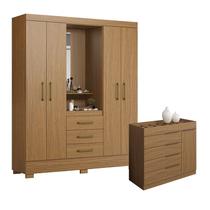 Cômoda Sevilha e Guarda Roupa Solteiro Paris 2045150 Atacama - Aramóveis