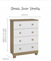 Cômoda Simples 4 Gavetas kimimo