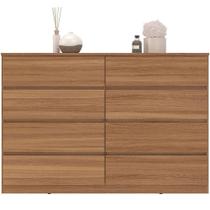Cômoda Sinatra 8 Gavetas MDF-MDP com Puxador Cava Amêndoa Demóbile Cômoda Sinatra 8 Gavetas MDF-MDP com Puxador Cava Amêndoa Demóbile