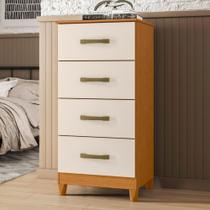Comoda Siria 4 Gavetas Cinamomo Off White