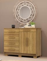 Cômoda Sirius 2 Portas 5 Gavetas Nature Brisa Vila Rica