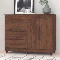 Cômoda Sirius 5 Gavetas 2 Portas Imbuia Puxadores Em MDF 47cm Profundidade Cômoda Sirius 5 Gavetas 2 Portas Imbuia Puxadores Em MDF 47cm Profundidade