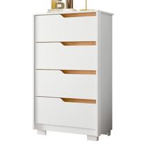 Cômoda Sole 4 Gavetas Branco/Freijó (Vistas Flex) - ABZ