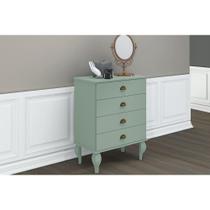 Cômoda Solteiro CL 4009 c/ 4 Gavetas Oliva - Movelbento Cômoda Solteiro CL 4009 c/ 4 Gavetas Oliva - Movelbento