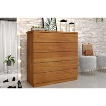 Cômoda Solteiro Premium c/ 5 Gavetas Cinamomo - Tcil Móveis