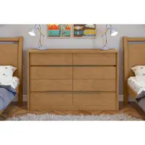 Cômoda Solteiro Urban 8 Gavetas Rovere - Lopas Cômoda Solteiro Urban 8 Gavetas Rovere - Lopas