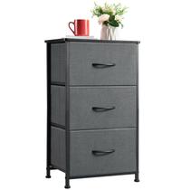 Cômoda Somdot Cômoda pequena para quarto com 3 gavetas de carvão Cômoda Somdot Cômoda pequena para quarto com 3 gavetas de carvão