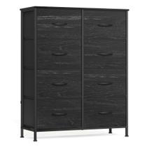 Cômoda SONGMICS BELLAH com 8 Gavetas em Aço Preto Ébano Cômoda SONGMICS BELLAH com 8 Gavetas em Aço Preto Ébano