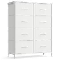 Cômoda SONGMICS ULGS124W01S com 8 Gavetas de Tecido Branca Cômoda SONGMICS ULGS124W01S com 8 Gavetas de Tecido Branca