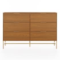 Cômoda Square 6 Gavetas 138 cm x 45 cm Louro Freijó Cômoda Square 6 Gavetas 138 cm x 45 cm Louro Freijó