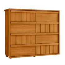 Cômoda Tarsila 100% MDF Ripado 8 Gavetas - 7 Decor