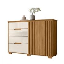 Comoda Texas Freijo com Off White Moval