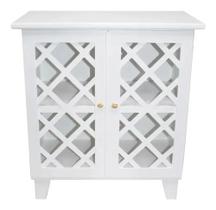 Comoda Treliça Branca Quadros Decorativos Mdf Pronta Entrega