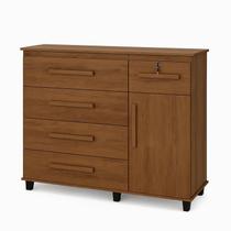 Cômoda Trinobel 5 Gavetas 1 Porta Imbuia Organizador Quarto Madeira Amplo Espaço Moderna com Chave e Puxadores Cômoda Trinobel 5 Gavetas 1 Porta Imbuia Organizador Quarto Madeira Amplo Espaço Moderna com Chave e Puxadores