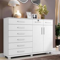 Cômoda Triunfo 8 Gavetas e 2 Portas Branca