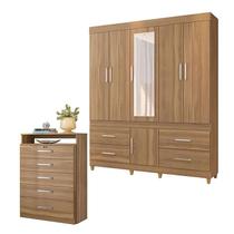 Cômoda Triunfo e Guarda Roupa Casal Guarujá Amêndola Touch - Demóbile Cômoda Triunfo e Guarda Roupa Casal Guarujá Amêndola Touch - Demóbile