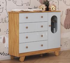 Cômoda Trocador Com Janela 4 Gavetas Pingo Quarto Bebê Cômoda Trocador Com Janela 4 Gavetas Pingo Quarto Bebê
