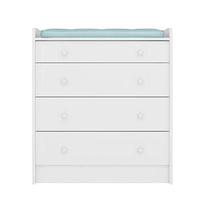 Cômoda Trocador Doce Sonho Branco/Branco- Qmovi