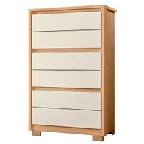 Cômoda Unno 6 Gavetas Albatroz Cor Cinamomo Off White Cômoda Unno 6 Gavetas Albatroz Cor Cinamomo Off White