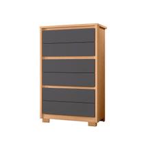 Cômoda Unno 79cm 6 Gavetas com Pés Plástico