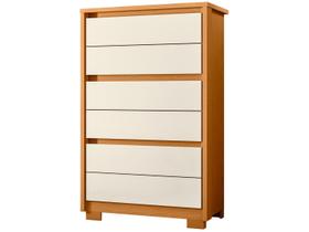 Cômoda Unno para Quarto de Solteiro 6 Gavetas Tampo 25mm Móveis Albatroz Cômoda Unno para Quarto de Solteiro 6 Gavetas Tampo 25mm Móveis Albatroz