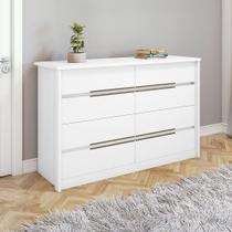Cômoda Urban 8 Gavetas em MDP e MDF Branco Lopas Cômoda Urban 8 Gavetas em MDP e MDF Branco Lopas