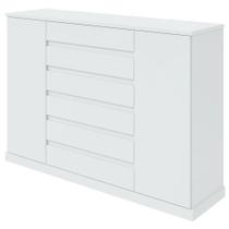 Cômoda Vedra 7 Gavetas 2 Portas Branco