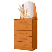 Cômoda Veneza 5 Gavetas e Espelho Albatroz Cômoda Veneza 5 Gavetas e Espelho Albatroz