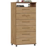 Cômoda Veneza 6 gavetas Amêndoa Cômoda Veneza 6 gavetas Amêndoa