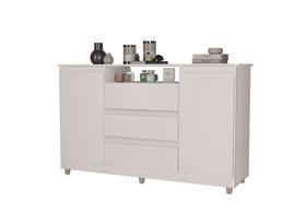 Comoda Vênus 3 gavetas 2 portas Branco Móveis Primus