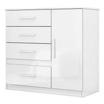 Comoda Venus 4 Gavetas 1 Porta 98 Cm Branco Flex Moval Branco Flex Comoda Venus 4 Gavetas 1 Porta 98 Cm Branco Flex Moval Branco Flex