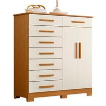 Cômoda Verona 8 Gavetas Cinamomo/Off White - ABZ