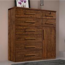 Cômoda Vitoria 1 Porta E 8 Gavetas Plus Benetil Avelã Ipê