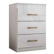 Cômoda Vitória 61cm 3 Gavetas Linha Cômoda Branco Moval